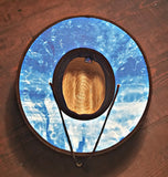 Deep Blue Straw Lifeguard Hat