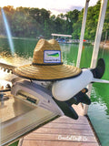 Deep Blue Straw Lifeguard Hat